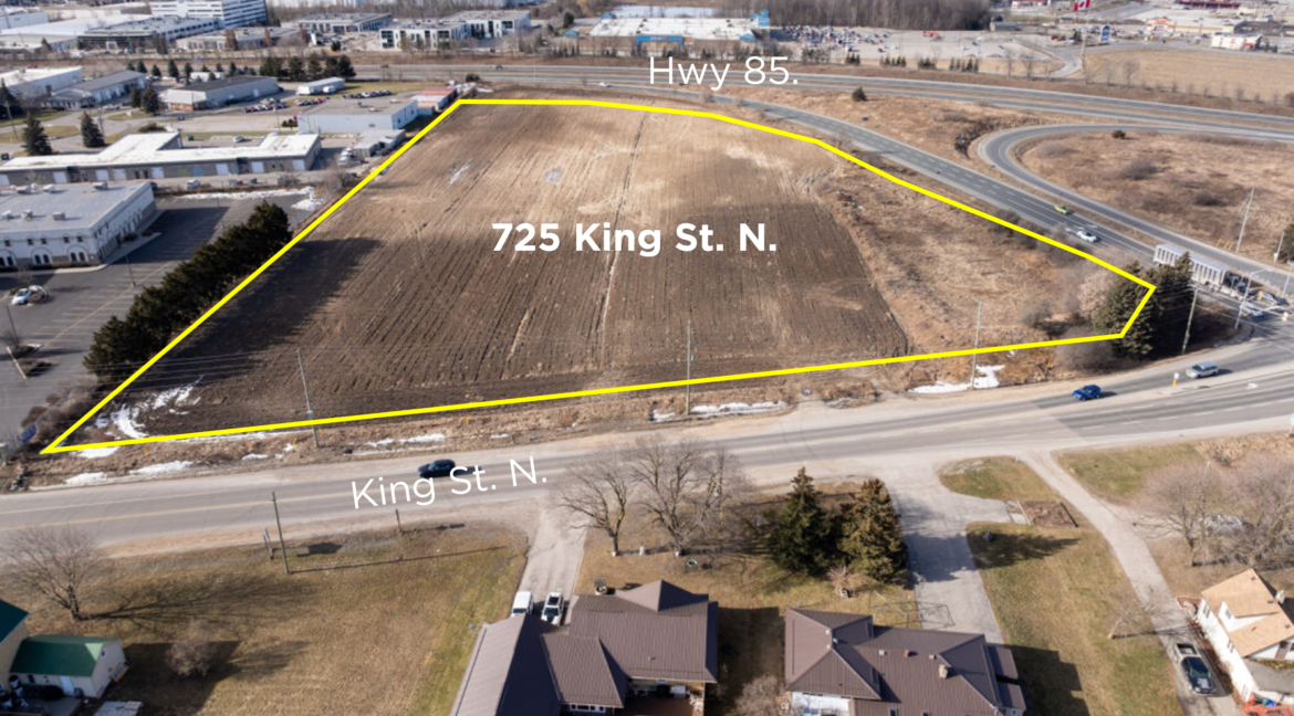 725 King St. N. - Photo with Property Outline 2