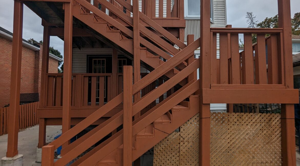 608 Guelph St Kitchener Deck - rear view