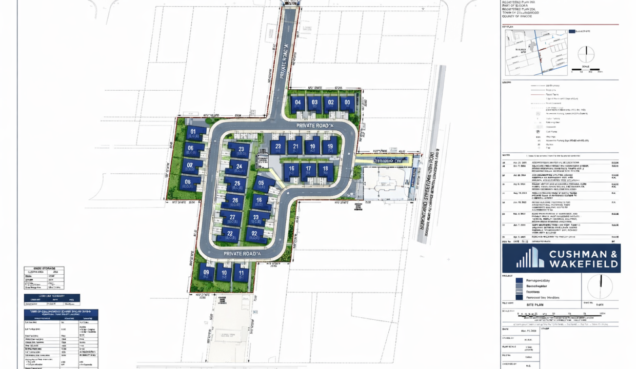 Residential subdivision site plan layout